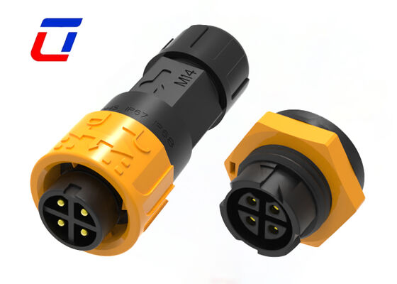 10A M16 4 Pin IP67 Power Connector 300V Male To Female Waterproof Quick Connector