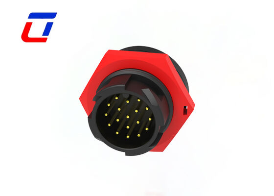 5A IP67 M19 Waterproof Plug And Socket Connectors Plastic PA66 18 Pin Data Connector