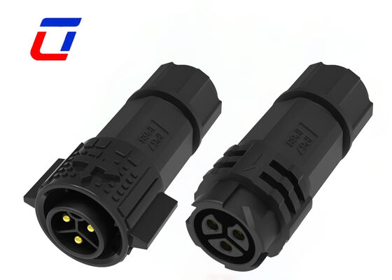 20A M19 3 Pin Male To Female Connector Plastic PA66 IP67 Circular Power Connectors