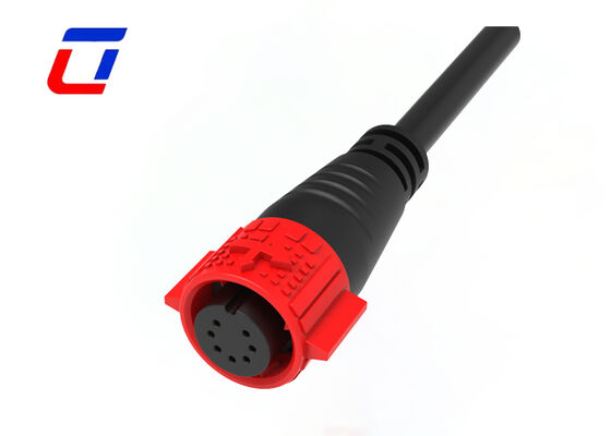 M19 7 Pin 5A Automotive Waterproof Wire Connectors PA66 Plastic Male Female Data Connector