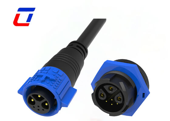 15A+5A M19 3+4 Pin IP67 Connectors 300V Waterproof Power Signal Wire Connector