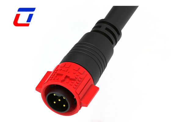 20A 5 Pin Power Waterproof Cable Connector M19 Industrial Male Female Push Lock Connector