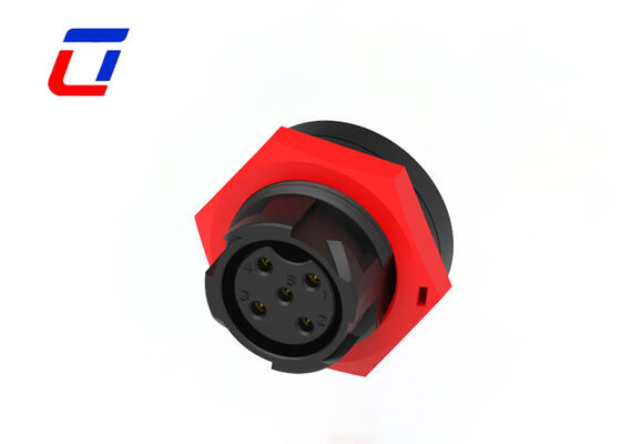 20A 5 Pin Power Waterproof Cable Connector M19 Industrial Male Female Push Lock Connector