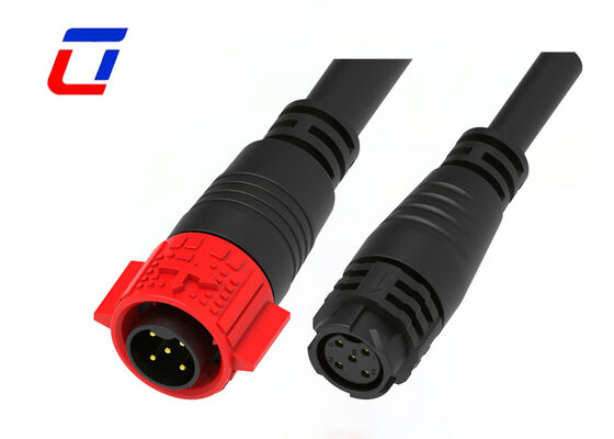 20A 5 Pin Power Waterproof Cable Connector M19 Industrial Male Female Push Lock Connector