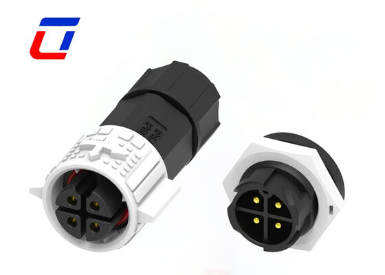 15A M19 4 Pin Waterproof Electrical Connectors 300V Industrial Male Female Connector