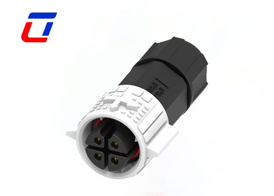 15A M19 4 Pin Waterproof Electrical Connectors 300V Industrial Male Female Connector