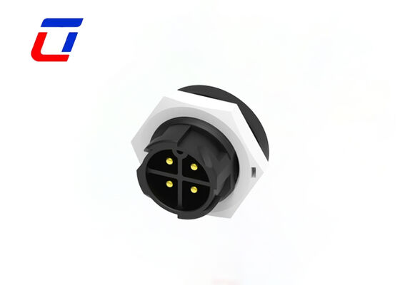 15A M19 4 Pin Waterproof Electrical Connectors 300V Industrial Male Female Connector