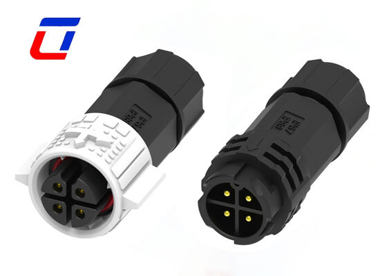 15A M19 4 Pin Waterproof Electrical Connectors 300V Industrial Male Female Connector