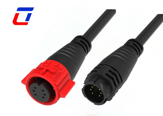 Signal Transmission M19 6 Pin Outdoor Waterproof Wire Connectors IP67 Quick Plug Socket 