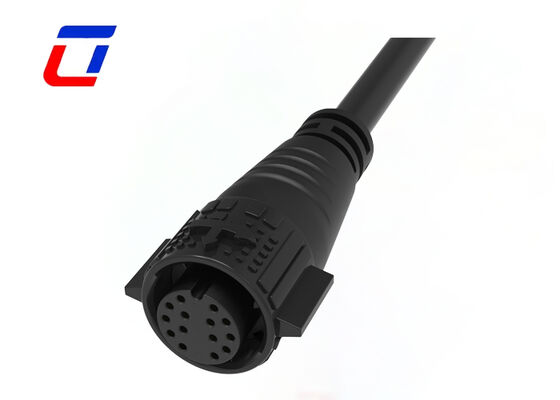 PA66 M19 14 Pin IP67 Waterproof Connector 300V Data Male To Female Connector