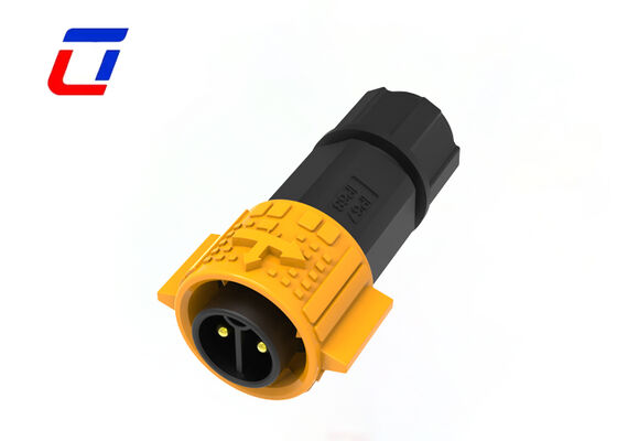 M19 20A 2 Pin Circular Power Connector Waterproof Outdoor IP67 For Industrial Automation