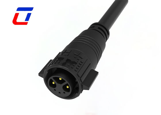 PA66 M19 Outdoor Waterproof Cable Connector Power And Signal 3+3 Multi Pin Connectors 300V