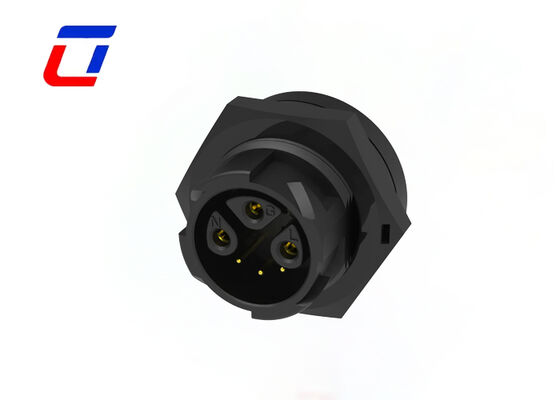 PA66 M19 Outdoor Waterproof Cable Connector Power And Signal 3+3 Multi Pin Connectors 300V