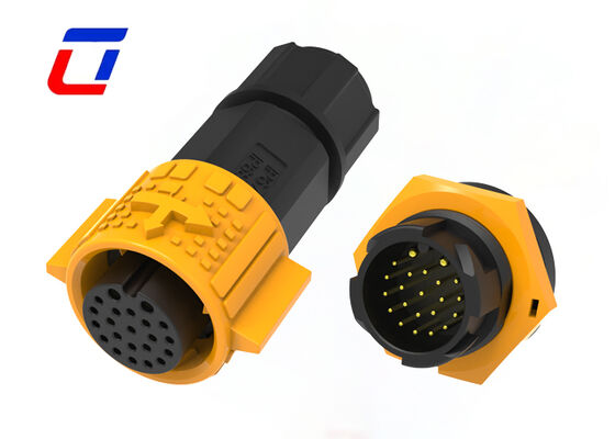 M19 IP67 Waterproof Connector Wire To Board 300V Multi Pin 2+20 Pin For Solar System