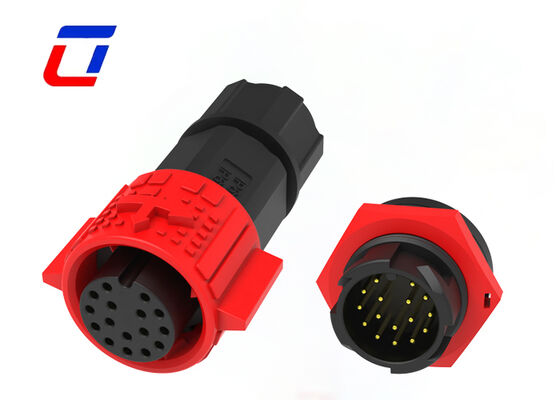 300V M19 Waterproof Outdoor Data Connectors 5A 16 Pin Male Female Quick Connector