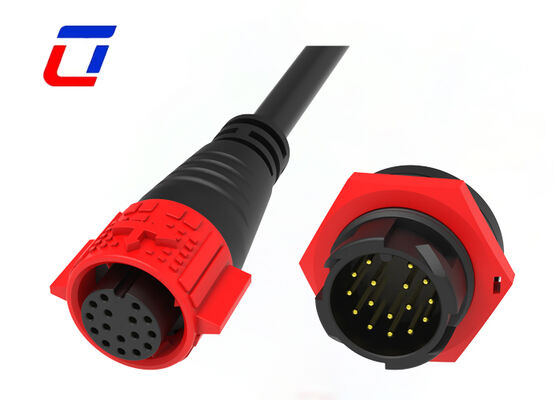 300V M19 Waterproof Outdoor Data Connectors 5A 16 Pin Male Female Quick Connector