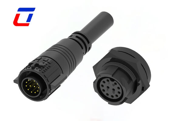 ODM 12 Pin 300V Quick Disconnect Wire Connectors M19 Brass Gold-Plated Signal Connector
