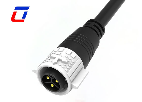 PA66 3 Pin 20A Molded Cable Connector Outdoor M19 Waterproof Connector For New Energy