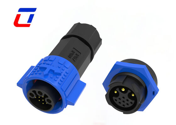 IP67 15A+5A M19 Multi Pin Waterproof Connector 3+9 Pin Power Data Connector Outdoor