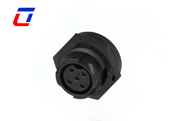 20A IP67 Waterproof Quick Lock Electrical Connectors M19 5 Pin Plastic Male Female Connector