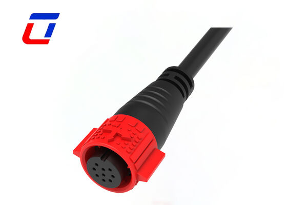 5A 300V 9 Pin M19 Molded Cable Connectors Push Lock Waterproof Data Connector