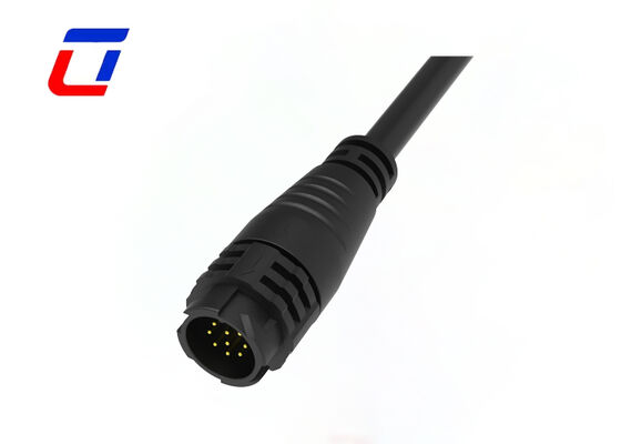 5A 300V 9 Pin M19 Molded Cable Connectors Push Lock Waterproof Data Connector