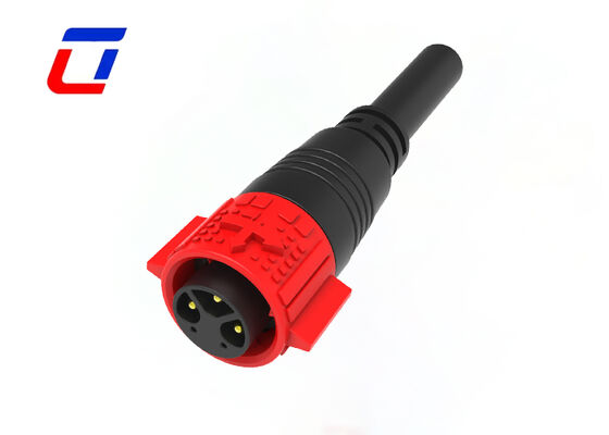 300V 3+2 Pin Cable Connectors Waterproof Red M19 Data Quick Connector For Lighting