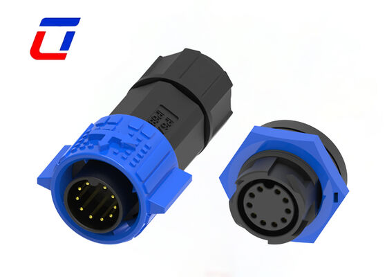 M19 10 Pin Waterproof Panel Mount Connector 5A 300V Quick Lock Round Data Connector
