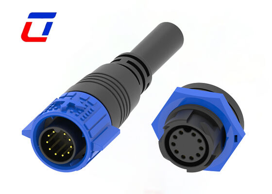 M19 10 Pin Waterproof Panel Mount Connector 5A 300V Quick Lock Round Data Connector