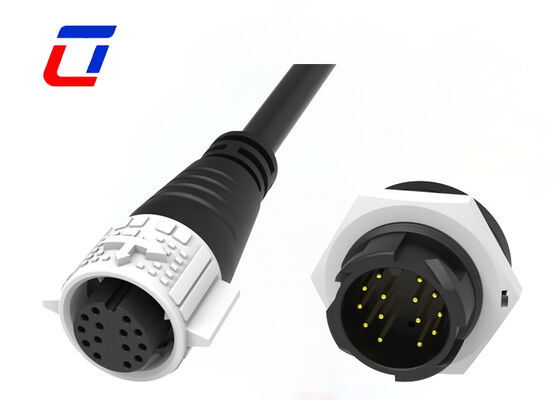 M19 14 Pin Waterproof Data Connector 300V ODM Quick Lock CE Obtain Male Female Connector