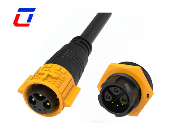 M19 3+3 Pin Plug Socket Connector 15+5A Push Lock Multi Pin Connectors Waterproof