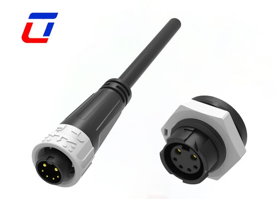 300V M16 2+4 Pin 20A Signal And Power Connectors IP67 Molded Cable Connectors