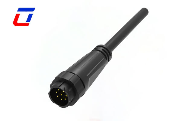 Gold Plated M16 8Pin Plastic Male Female Connectors 300V Waterproof Cable Connector