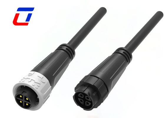 M16 Push Lock Electrical Male Female Connectors Outdoor Waterproof Connector 10A 4 Pin 