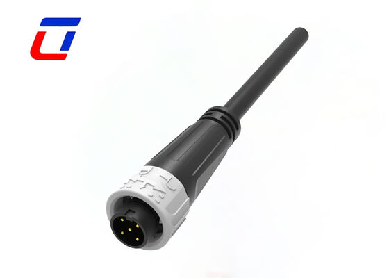 Waterproof Outdoor Cable Connector 8A 125V Push Locking M16 5 Pin Power Connector