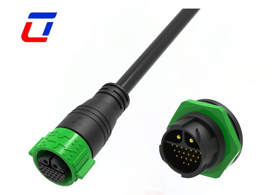 2+20 Pin M25 20A+5A Power Signal Connector IP67 Multi Pin Waterproof Connector Types