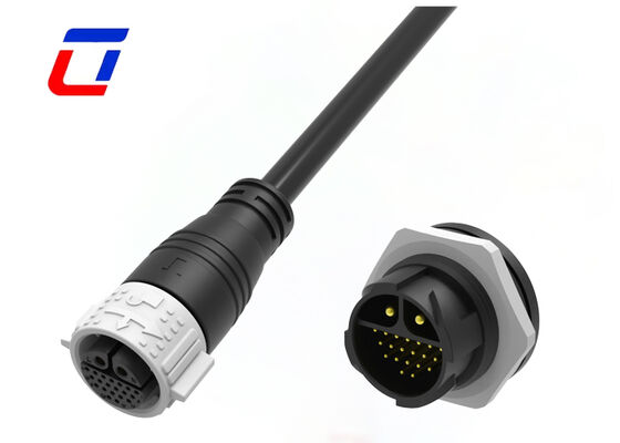 2+20 Pin M25 20A+5A Power Signal Connector IP67 Multi Pin Waterproof Connector Types