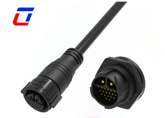 2+20 Pin M25 20A+5A Power Signal Connector IP67 Multi Pin Waterproof Connector Types