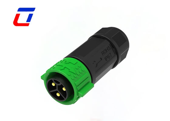 50A PA66 3 Pin Waterproof Circular Connector M25 600V IP67 Power Quick Connectors