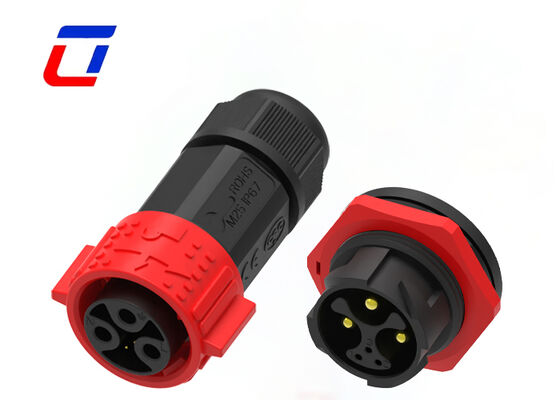 M25 15A+5A Circular Multi Pin Connectors 3+3 Pin Quick Lock Wire To Board Connector