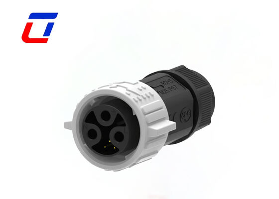 M25 15A+5A Circular Multi Pin Connectors 3+3 Pin Quick Lock Wire To Board Connector