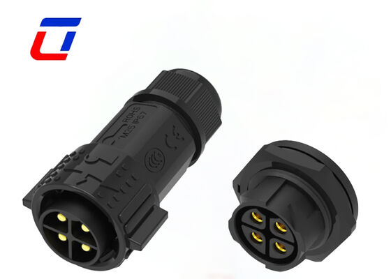 High Current 50A M25 4 Pin Male To Female Connector PA66 Plastic Circular Connectors