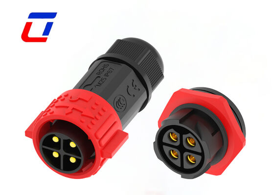 High Current 50A M25 4 Pin Male To Female Connector PA66 Plastic Circular Connectors