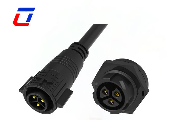 20A 3 Pin Waterproof Automotive Connector 300V M19 Wire DC Power Connector