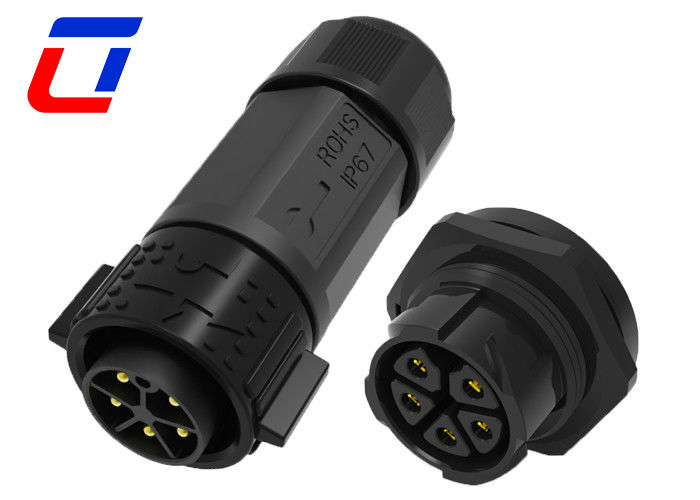 Waterproof 5 Pin Male Female Connector IP67 30A High Current Power Connectors