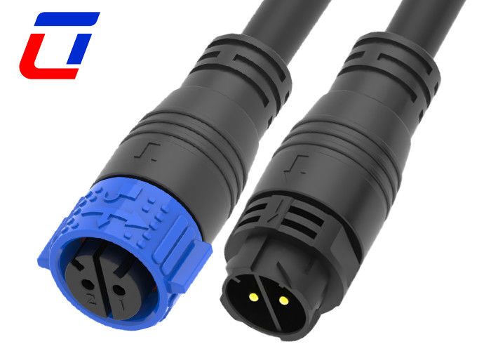 IP67 10 Gauge 2 Pin Waterproof DC Power Connector M25 Quick Lock Cable Connector