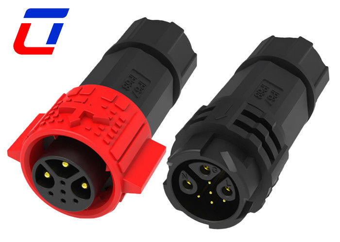 Red Color Multic Pin Waterproof Circular Connectors PA66 8 Pin Circular Connector