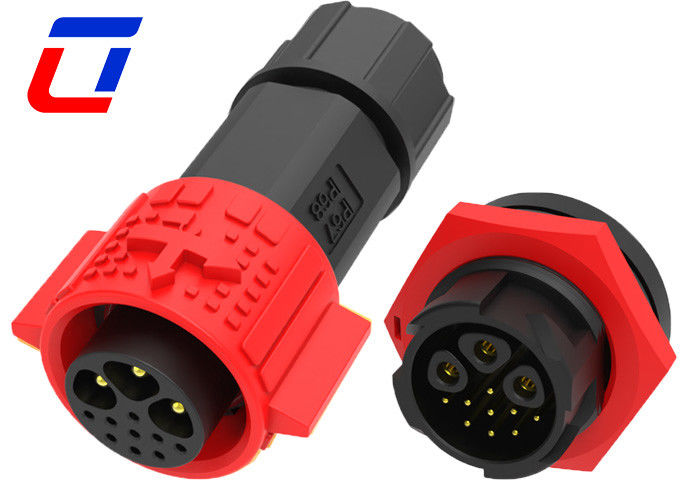 3 9 Pin Plug Socket Waterproof Circular Connector IP67 Data And Power Connection