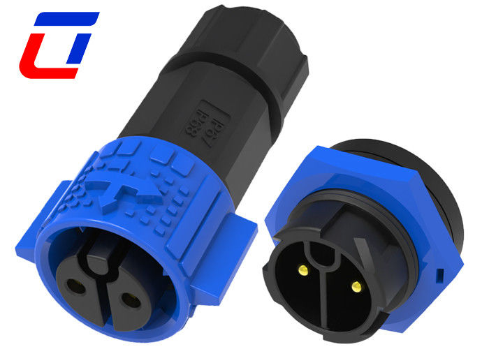Blue Black Waterproof 2 Pin LED Light Connector Wire To Board Power Connector