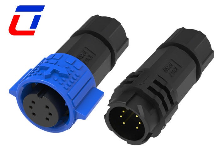 6 Pin Waterproof Low Voltage Wire Connectors Male Female M19 Quick Lock 5A